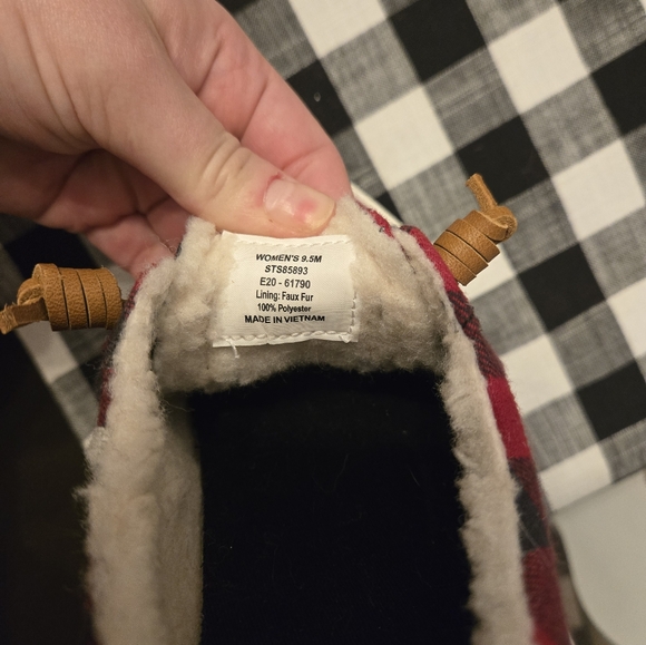 Sperry Top Sider 9.5 Pier Wave Canvas Red Black Check Sneakers Deck Shoes - Picture 6 of 6